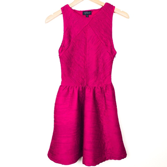 Topshop Dresses & Skirts - Topshop Raspberry Red Sleeveless Mini Dress 4